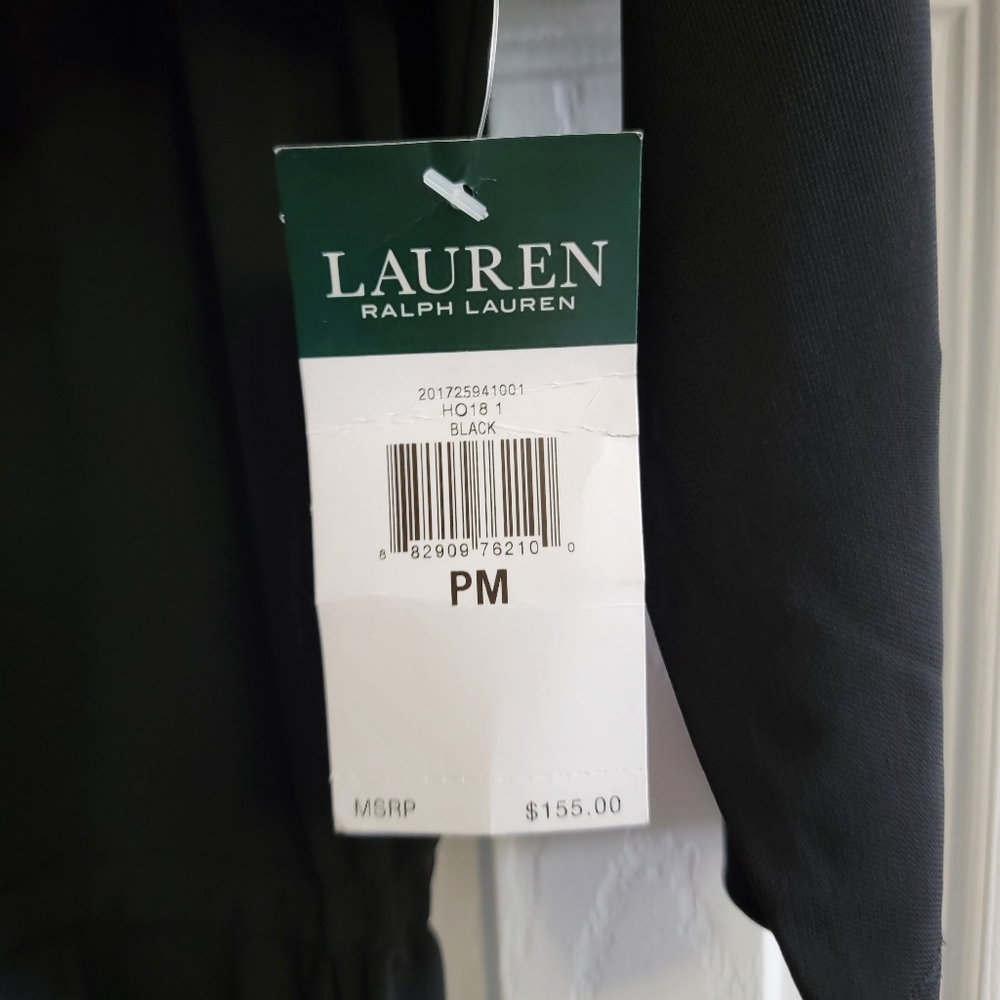 Lauren Ralph Lauren Jumpsuit Romper, Black, Women's Size Petite Medium - Picture 7 of 8